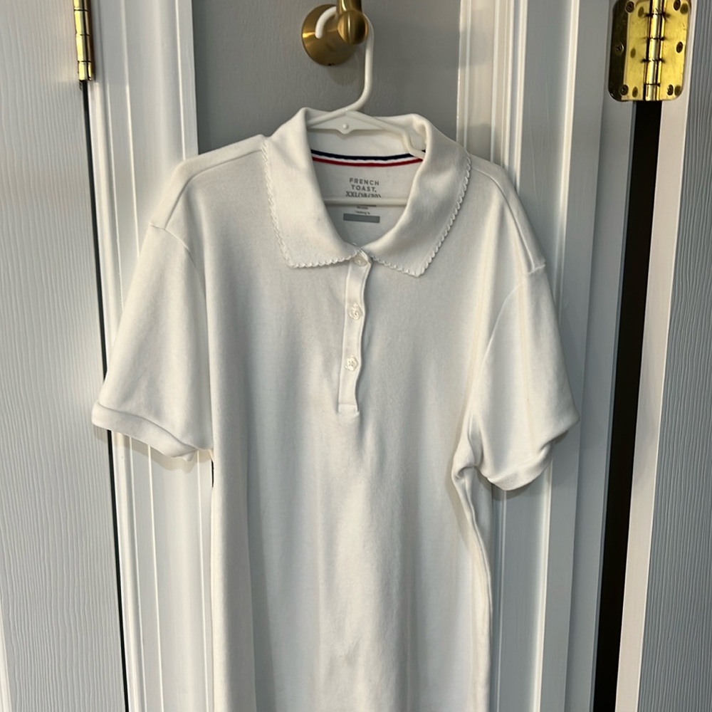 Girls French Toast White Uniform Polo size XXL 18/20